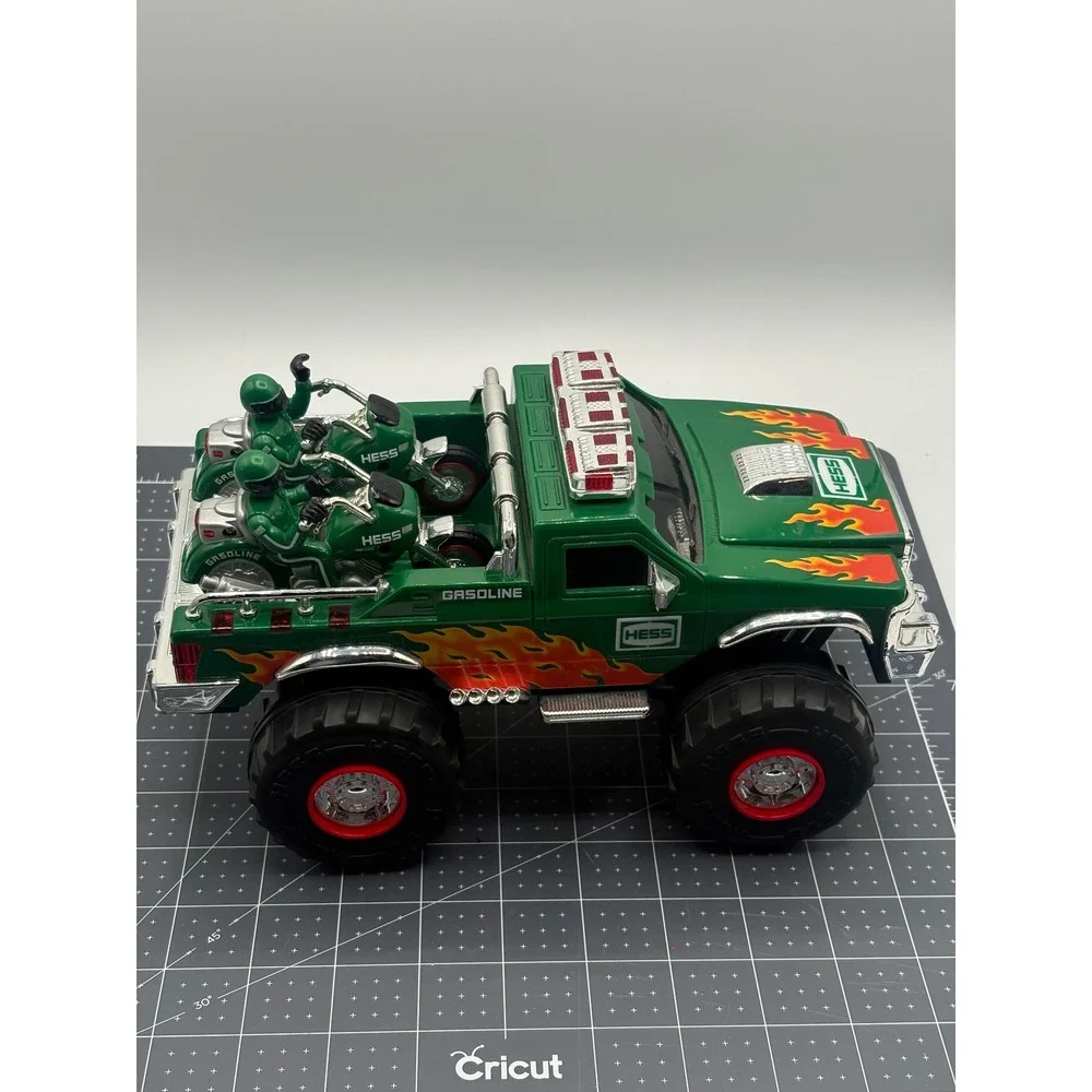 Hess 2007 Monster Truck with Two Motorcycles and Riders Toy Vehicle Set